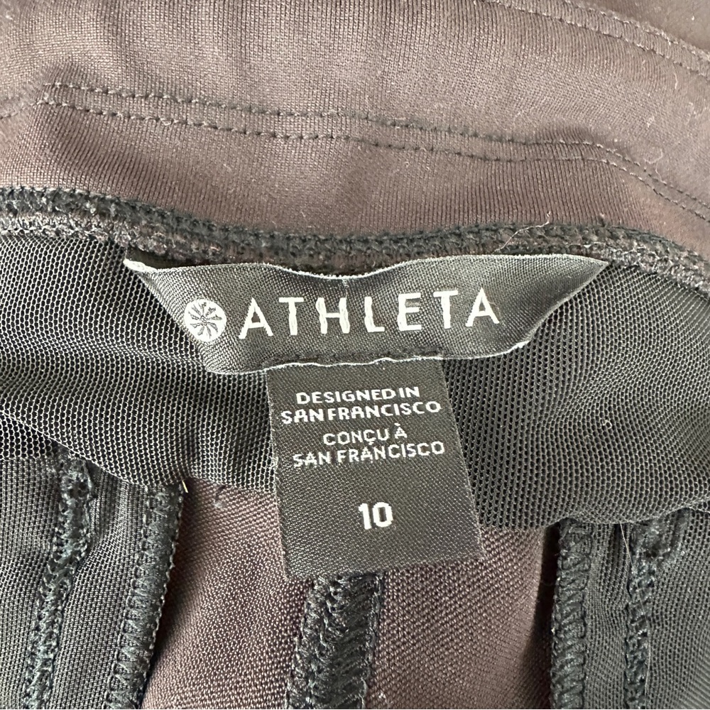 Athleta Black Brooklyn Ankle Pants Mid Rise Pull On Commuter Trousers 10 - Picture 9 of 9